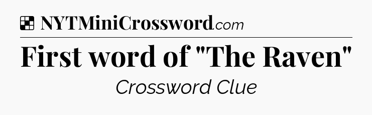 Solution: First word of 