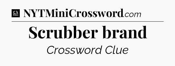 Scrubber brand - LA Times Crossword
