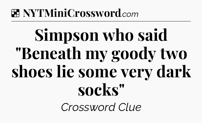 Solution: Simpson who said 