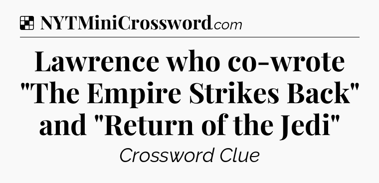 Solution: Lawrence who co-wrote 