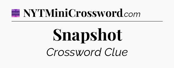 Snapshot - Thomas Joseph Crossword