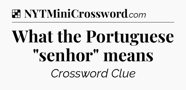 Solution: What the Portuguese 