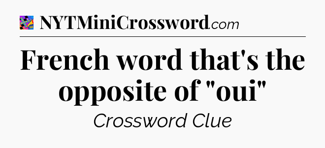 French word that's the opposite of 