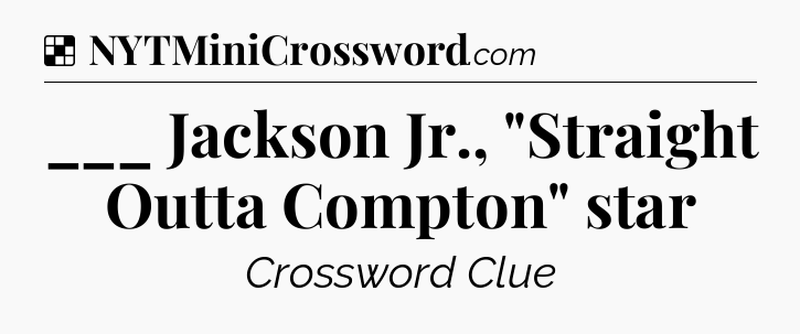 Solution: ___ Jackson Jr., 
