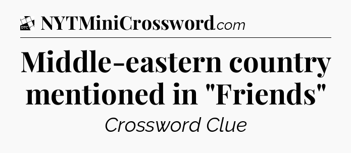 Middle-eastern country mentioned in 