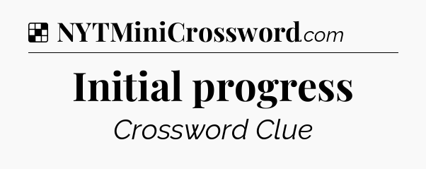 Solution: Initial progress - NYT Crossword