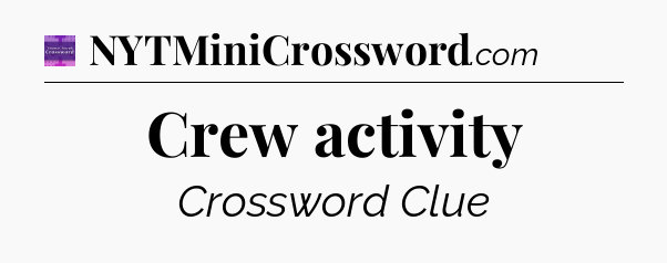Crew activity - Thomas Joseph Crossword