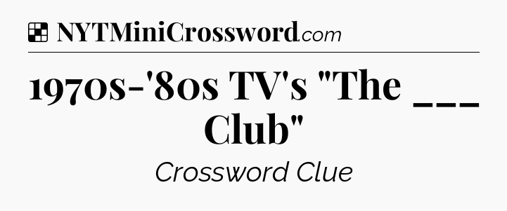 Solution: 1970s-'80s TV's 