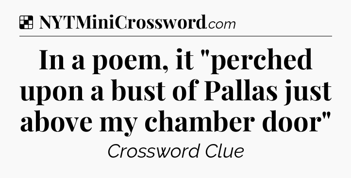 Solution: In a poem, it 