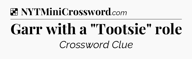 Solution: Garr with a 