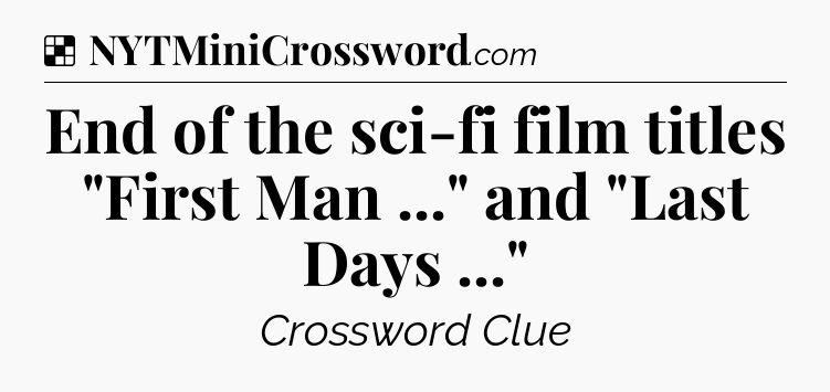 Solution: End of the sci-fi film titles 