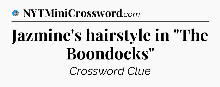 Jazmine's hairstyle in 