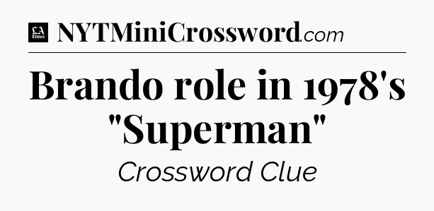 Brando role in 1978's 