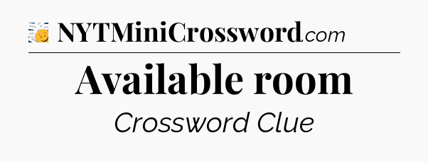 Available room - 7 Little Words