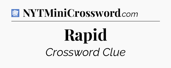 Rapid Puzzle Page Crossword Clue