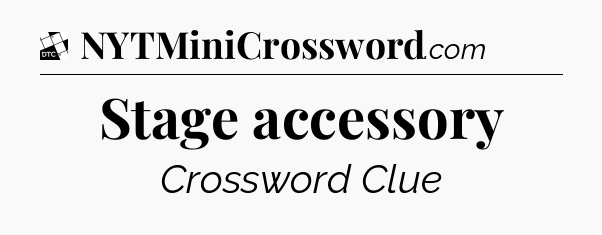 Stage accessory - Daily Themed Classic Crossword