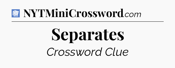 Separates Puzzle Page Crossword Clue