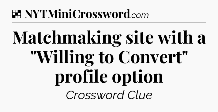Solution: Matchmaking site with a 