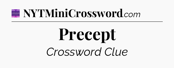 Precept - Thomas Joseph Crossword