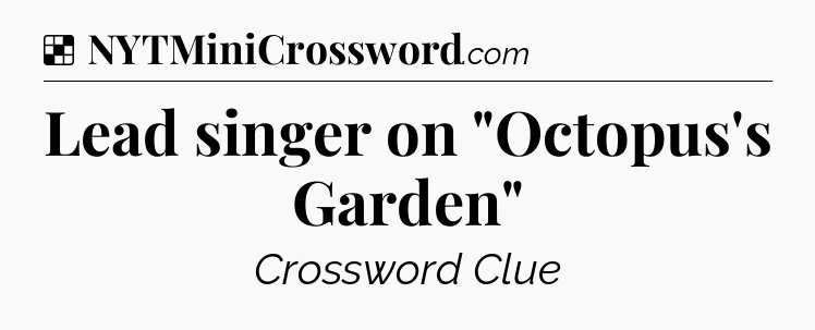 Solution: Lead singer on 