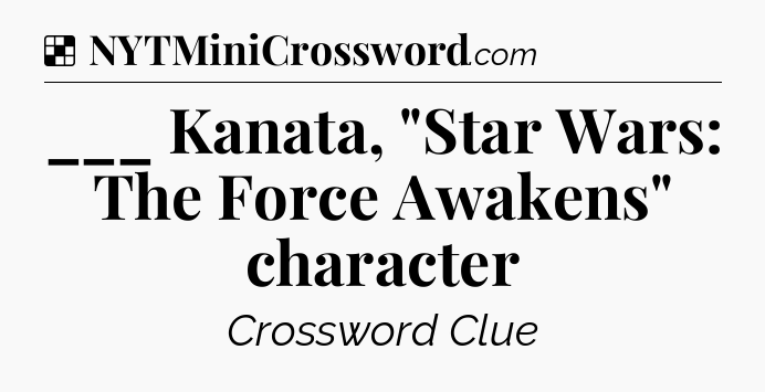 Solution: ___ Kanata, 