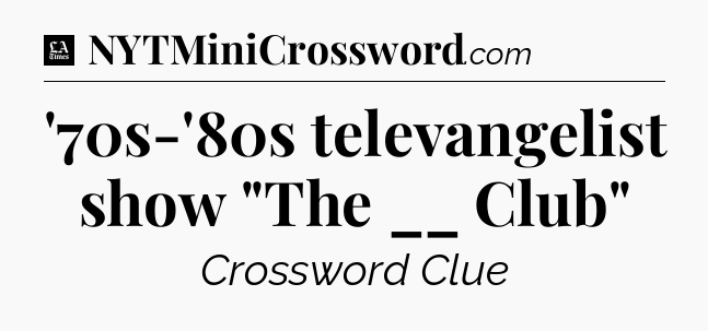 '70s-'80s televangelist show 