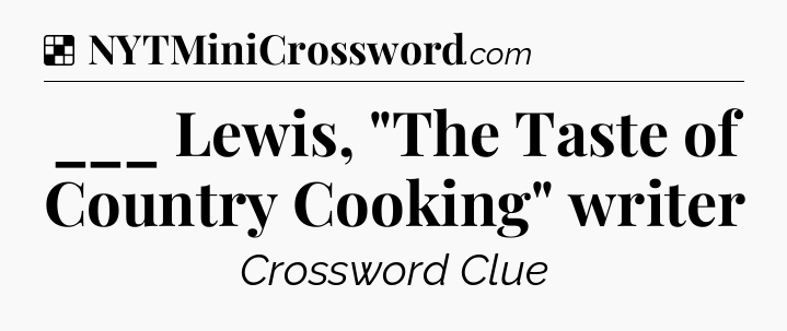 Solution: ___ Lewis, 