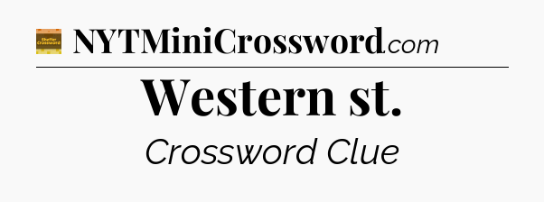 Western st - Eugene Sheffer Crossword