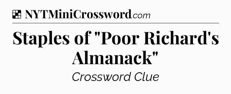 Solution: Staples of 