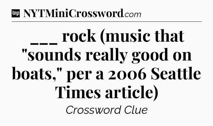 ___ rock (music that 