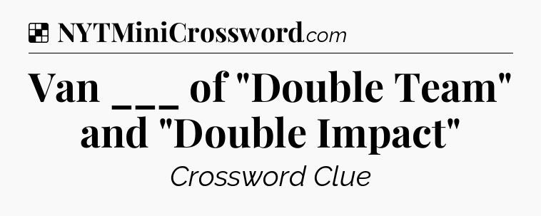 Solution: Van ___ of 