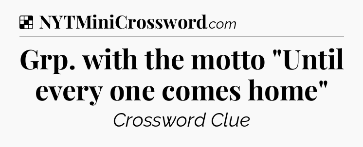 Solution: Grp. with the motto 