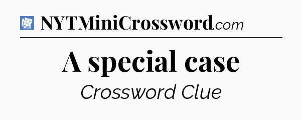 A special case Puzzle Page Crossword Clue