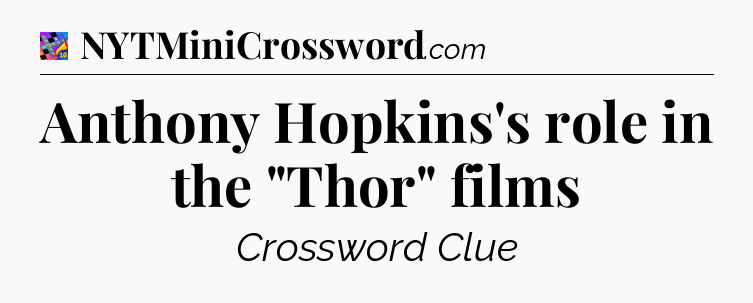 Anthony Hopkins's role in the 