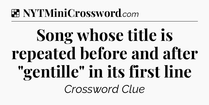 Solution: Song whose title is repeated before and after 
