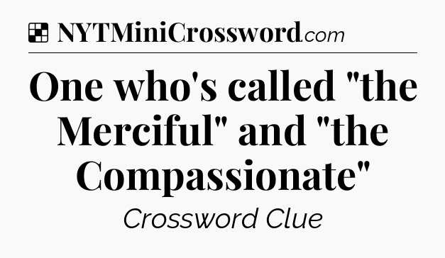 Solution: One who's called 