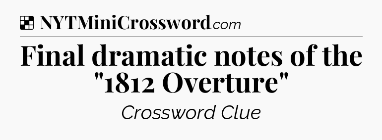 Solution: Final dramatic notes of the 