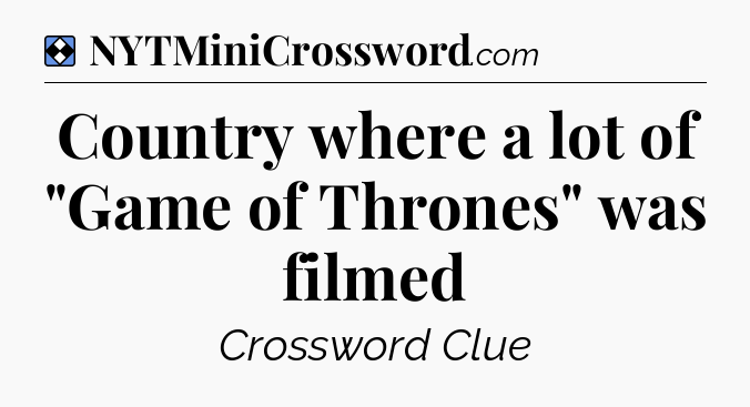 Solution: Country where a lot of 