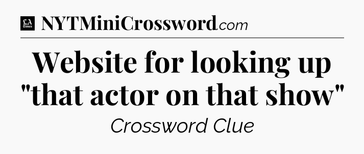 Website for looking up 