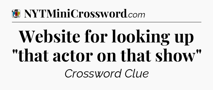 Website for looking up 