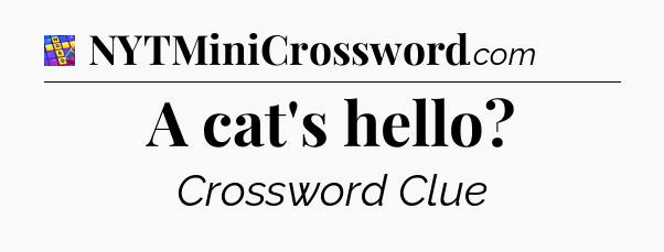 A cat's hello Codycross