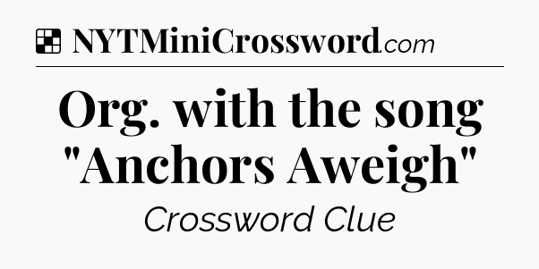 Solution: Org. with the song 