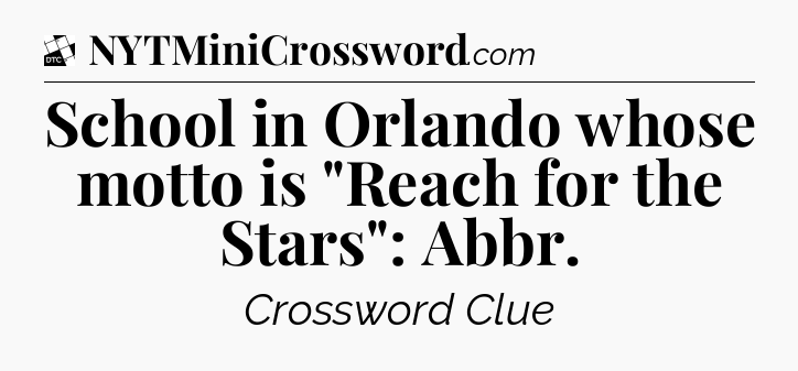 School in Orlando whose motto is 