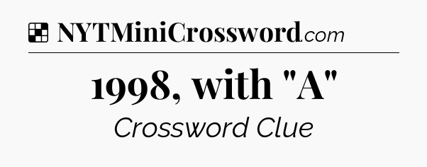 Solution: 1998, with 