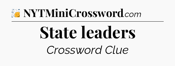 State leaders - 7 Little Words