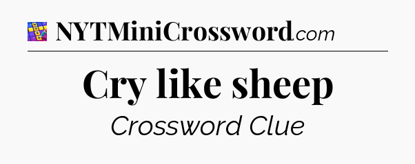 Cry like sheep Codycross