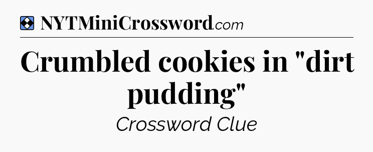 Solution: Crumbled cookies in 
