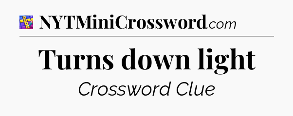 Turns down light Codycross