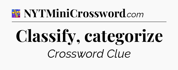 Classify, categorize Codycross
