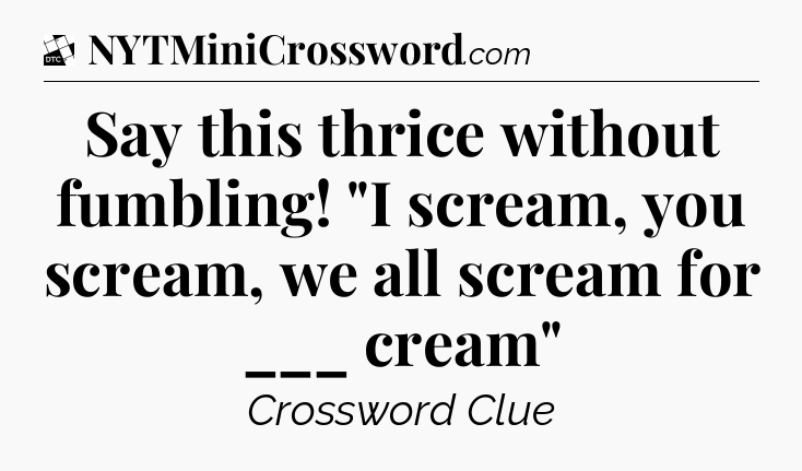 Say this thrice without fumbling! 